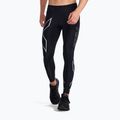 Leggings da allenamento da uomo 2XU Core Compression nero/argento