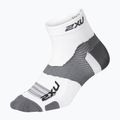 Calze da corsa 2XU Vectr Ultralight 1/4 Crew bianco/grigio