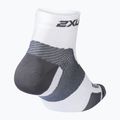 Calze da corsa 2XU Vectr Ultralight 1/4 Crew bianco/grigio 2