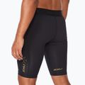 Pantaloncini da allenamento 2XU Force Compression da uomo, nero/oro 4
