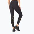 Leggings da allenamento da donna 2XU Force Mid-Rise Compression nero/oro 4