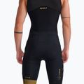 Tuta da triathlon da uomo 2XU Light Speed Front Zip nero/oro 2