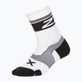 Calzini da corsa 2XU Vectr Cushion Crew bianco/nero