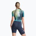 Tuta ciclismo donna 2XU Aero Sleeved india ink/bianco 2