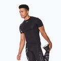 Maglietta da allenamento da uomo 2XU Core Compression nero/argento 2