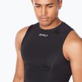 Canotta da allenamento da uomo 2XU Core Compression Sleeveless nero/argento 3