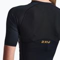 Tuta da triathlon donna 2XU Light Speed Sleeved nero/oro 4