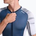 Tuta da triathlon da uomo 2XU Light Speed Sleeved mezzanotte/bianco 3