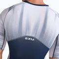 Tuta da triathlon da uomo 2XU Light Speed Sleeved mezzanotte/bianco 4