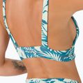 Rip Curl Sun Rays - Top bikini floreale con aletta - verde acqua scuro 3