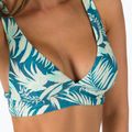 Rip Curl Sun Rays - Top bikini floreale con aletta - verde acqua scuro 5