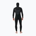 Uomo Rip Curl Dawn Patrol Hooded 6/4 mm Chest Zip Swim Foam Nero 2