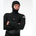 Uomo Rip Curl Dawn Patrol Hooded 6/4 mm Chest Zip Swim Foam Nero 4