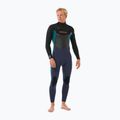 Rip Curl Dawn Patrol 4/3mm Chest Zip viola notte muta da uomo 4