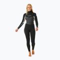 Rip Curl Dawn Patrol Donna Swim Foam 4/3mm Chest Zip Sublimed nero/nero/multi 4