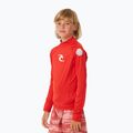 Rip Curl Lycra Brand Wave UPF rosso manica lunga da nuoto per bambini 4