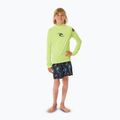 Rip Curl Brand Wave UPF Rash Vest bambino nuoto maniche lunghe lime 2