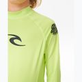 Rip Curl Brand Wave UPF Rash Vest bambino nuoto maniche lunghe lime 5