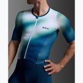 Body da triathlon da uomo 2XU Aero Hex Sleeved jelly mint/majol 4