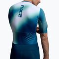 Body da triathlon da uomo 2XU Aero Hex Sleeved jelly mint/majol 5