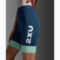 Body da triathlon da donna 2XU Aero Hex Sleeved jelly mint/majol 8