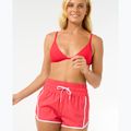 Pantaloncini da bagno Rip Curl High Waist Retro Volley 3" da donna, rosso ibisco 4