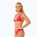 Top del costume da bagno Rip Curl Premium Surf Fixed Tri ibisco rosso 4