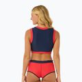 Rip Curl Coco Short Sleeve Vest top da bagno rosso/blu scuro 3
