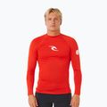 Maglia a maniche lunghe da nuoto da uomo Rip Curl Waves Upf Perf lava red