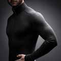 Uomo Icebreaker 200 Oasis Half Zip manica lunga termica nera 11