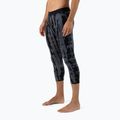 Uomo Mons Royale Cascade Merino Base Layer 3/4 pantaloni termici grigi tie dye 5