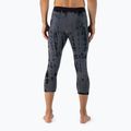 Uomo Mons Royale Cascade Merino Base Layer 3/4 pantaloni termici grigi tie dye 6