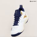 Scarpe da pallavolo Mizuno Wave Dimension Mid bianco/nastro blu/oro mp 9