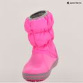 Crocs Winter Puff Bambini stivali da neve rosa elettrico/grigio chiaro 15