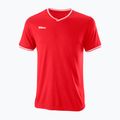 Camicia da tennis Wilson Team II High V-Neck Uomo Rosso WRA794103