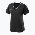 Maglietta da tennis da donna Wilson Team II con scollo a V nero WRA795301