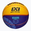 Pallacanestro per bambini Wilson Fiba 3X3 Mini Paris 2004 blu/giallo misura 3 5