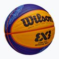 Wilson Fiba 3x3 Game Ball Paris Retail basket 2024 blu/giallo misura 6 4