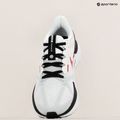 Nike Structure 25 uomini scarpe da corsa bianco / nero / luce mmoke grey / rosso fuoco 9