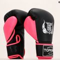 Top King Reborn Guantoni da boxe in pelle nera/rosa 6