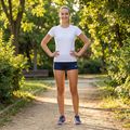 Pantaloncini da corsa Joma Elastic da donna, blu scuro 9