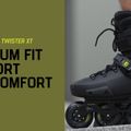 Pattini a rotelle da uomo Rollerblade Twister XT nero/lime 14