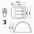 Tenda da campeggio per 3 persone KADVA CAMPdome 3 blu 6