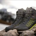 Scarponi da trekking Dolomite da uomo Croda Nera Hi GTX grigio canna di fucile/verde lime 13