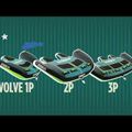 JOBE Revolve Towable 1P galleggiante blu/verde 8