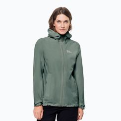 Jack Wolfskin giacca antipioggia da donna Pack & Go Shell verde siepe