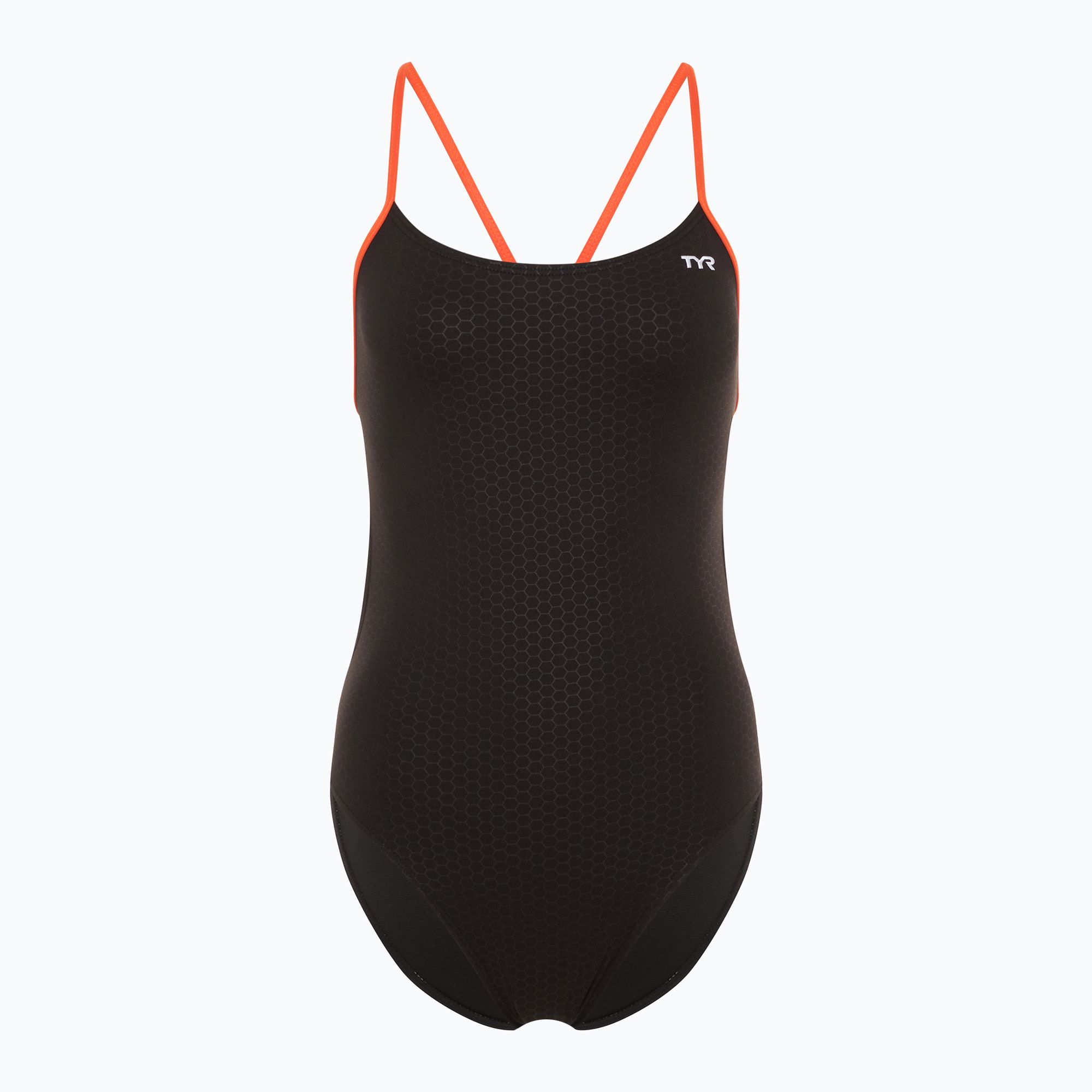 Costume intero donna TYR Hexa Cutoutfit nero/arancione (28) (Hexa Cutoutfit CHEX7A_062)