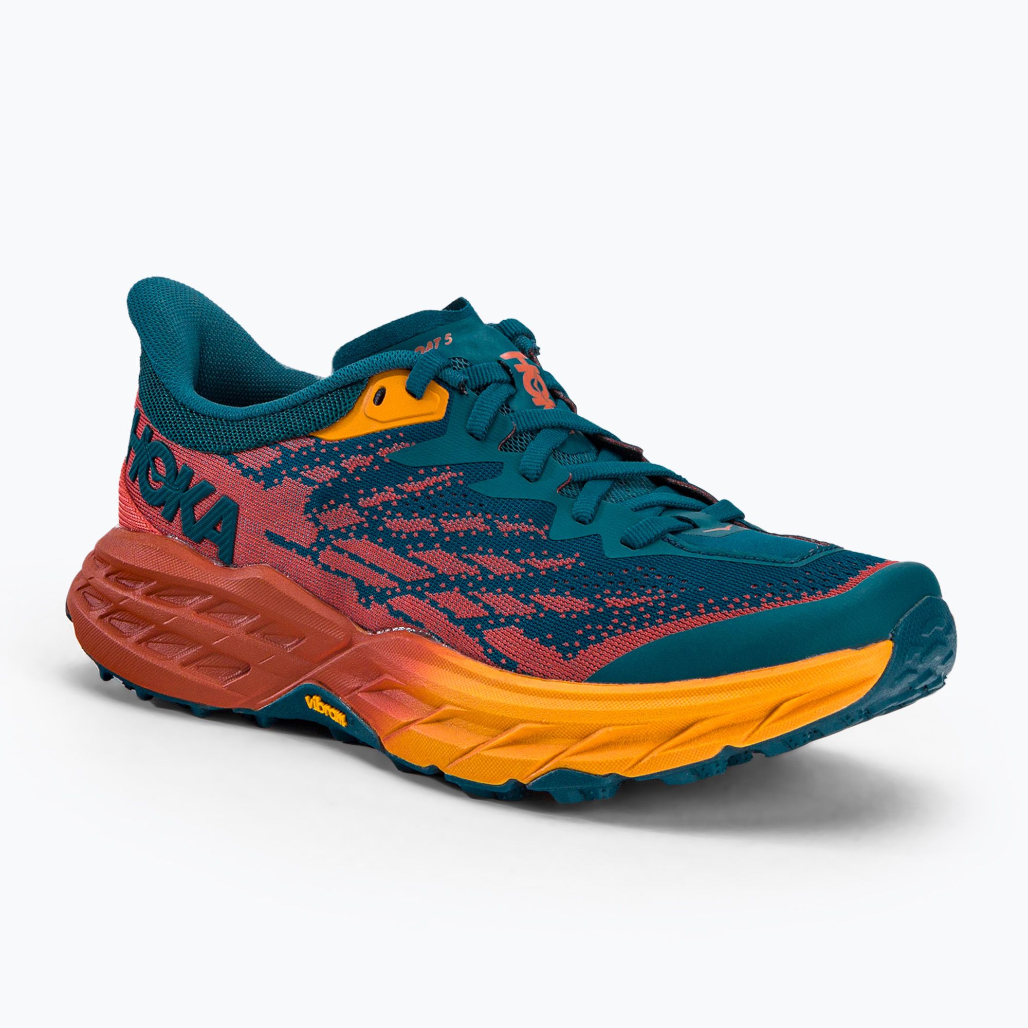 Scarpe da corsa da donna HOKA Speedgoat 5 blu corallo/camelia (38 2/3 EU) (Speedgoat 5 1123158-BCCML)