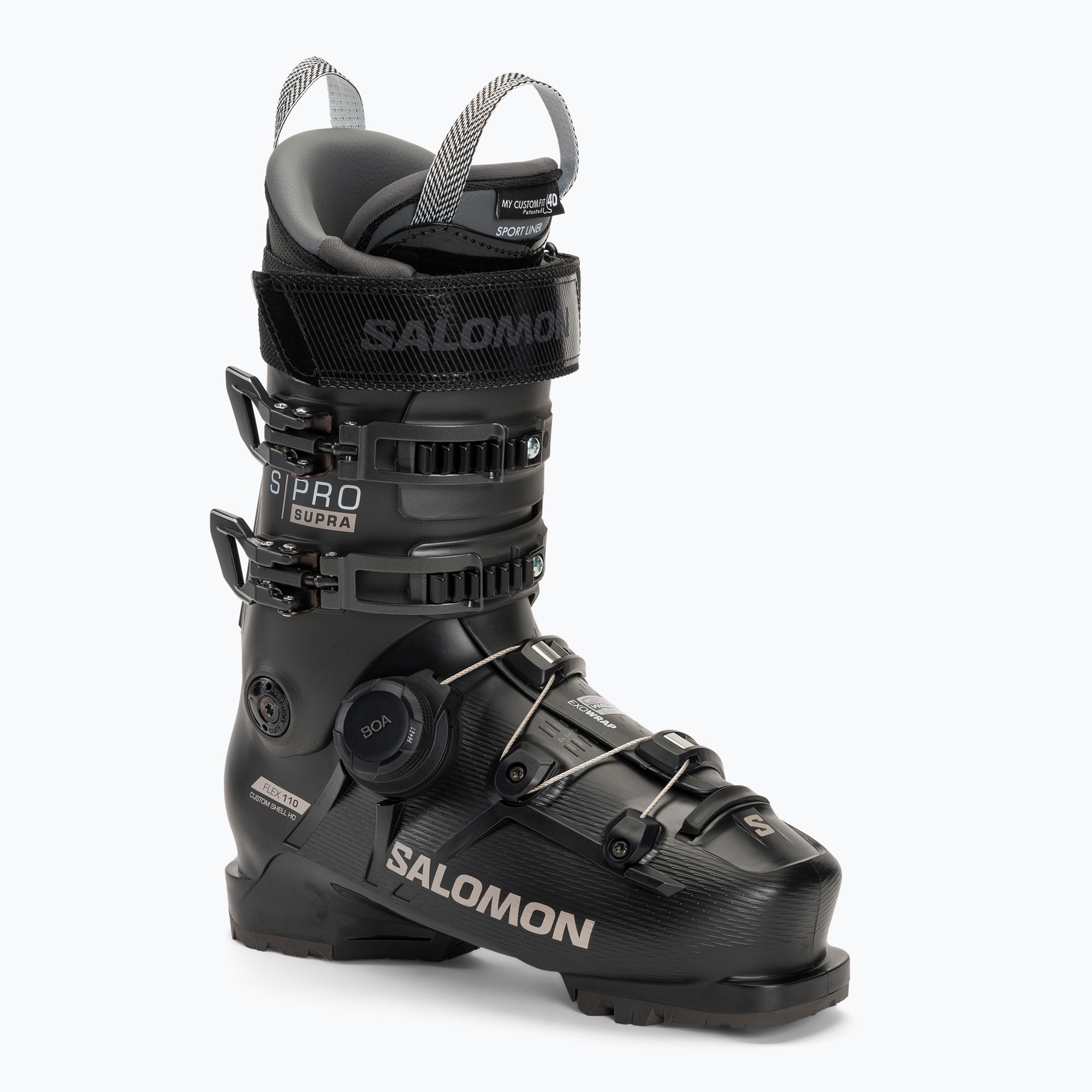 Scarponi da sci da uomo Salomon S Pro Supra Boa 110 nero/beluga/titanio met (28.0-28.5 cm) (S/Pro Supra Boa 110 GW L47344900)
