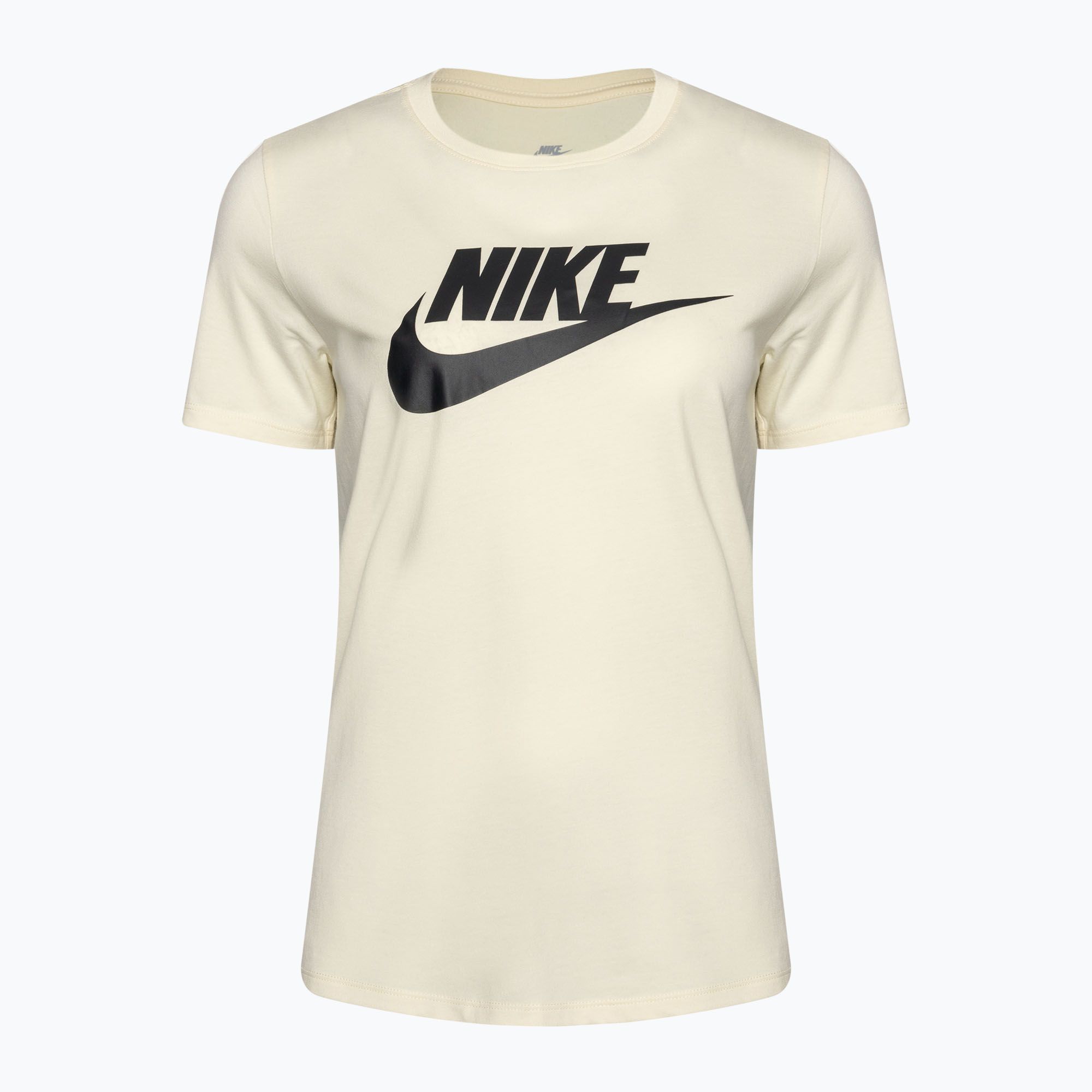 Maglietta Nike Sportswear Club Essentials Logo latte di cocco/nero da donna (L) (Sportswear Club Essentials Logo DX7906-113)